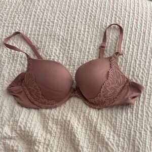 32B Auden Lace Detail Bra in Dusty Rose